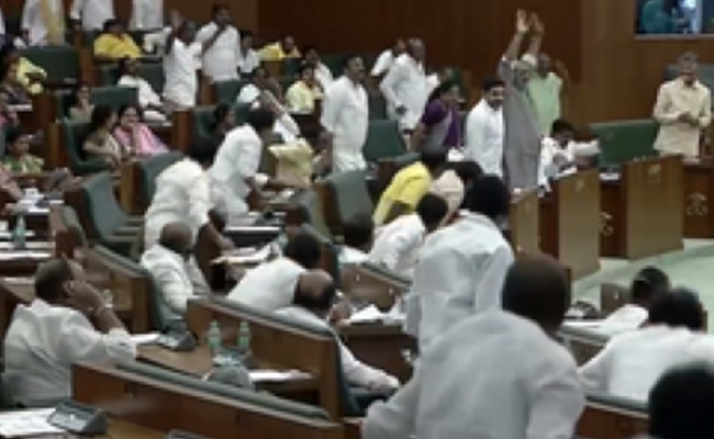 Naidu asks MLAs facing cases to stand up!