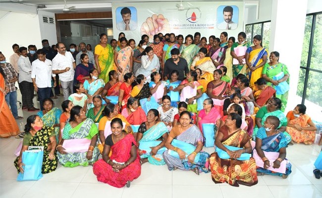 Chiru felicitates female film production workers