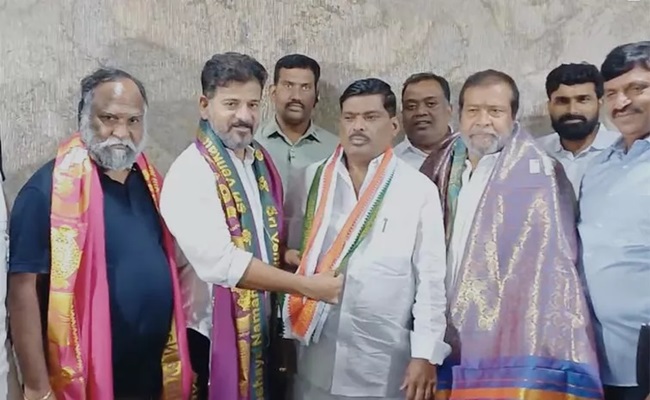 BRS loses 10th MLA to Congress in Telangana