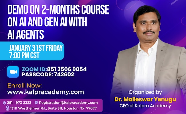 Join LIVE AI & Generative AI Course Demo Today!