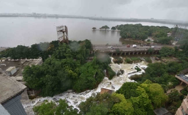 Gates of twin reservoirs in Hyderabad opened