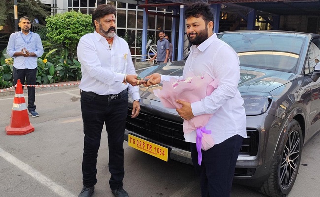 Balakrishna gifts Thaman a brand new Porsche!