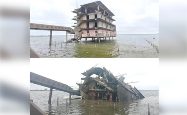 Illegal building constructed in lake blown up in T'gana