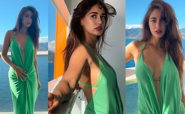Pics: Disha Patani Lures With Curves In Green