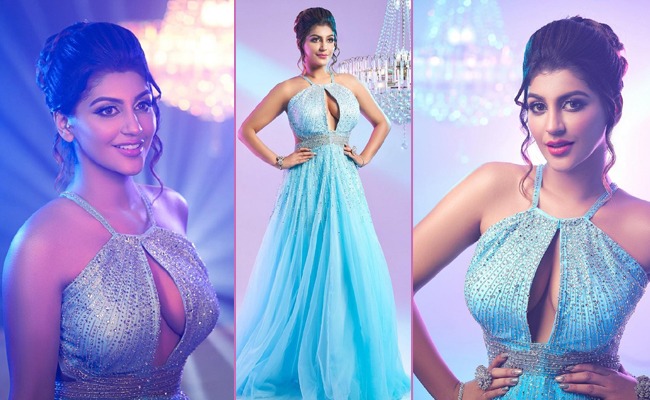 Pics: Perfect Body In Blue Gown