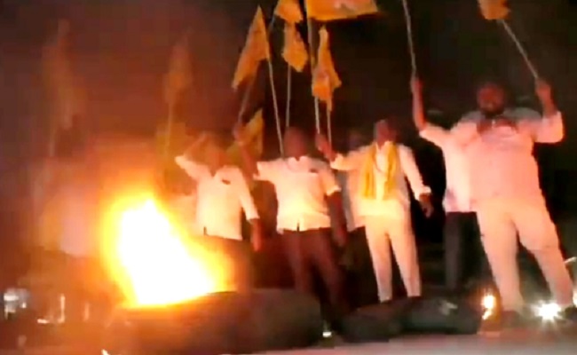 TDP protests across Andhra as shutdown begins