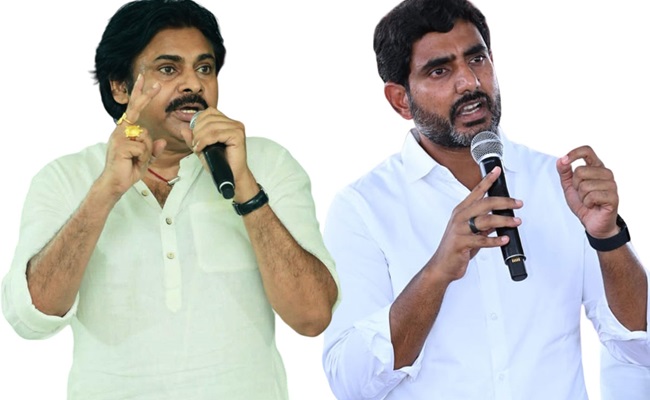 Pawan Kalyan In Shadow- Nara Lokesh In Light