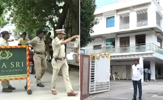 Tight security at defected MLA's house in Hyderabad