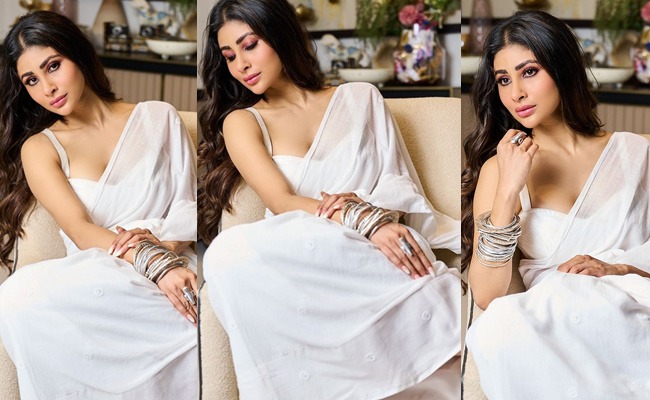 Pics: Graceful Beauty Shines In White Saree