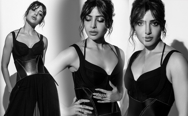 Pics: Samantha's Elegant Curves in Black and White