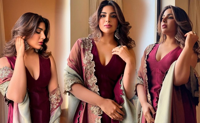 pHOTo Gallery: Samyukta Menon Stuns in Maroon