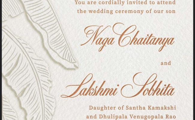 Sobhita's Name Changed for Wedding Card