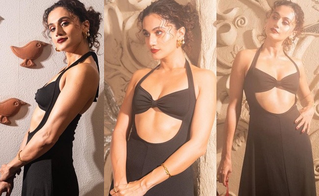 Pics: Taapsee's Poses In Ventilator Dress