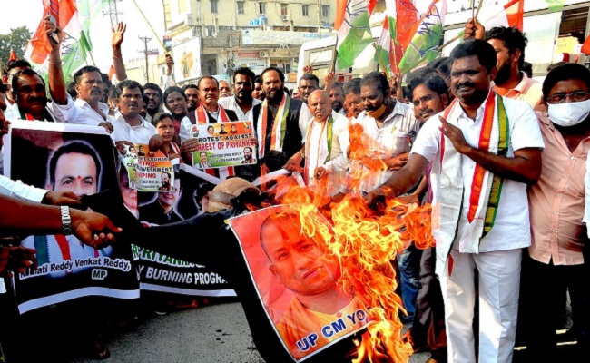 Congress workers try to lay siege to BJP office in Hyd