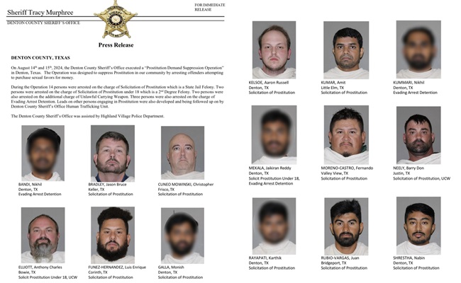 Texas: 5 Telugus arrested in Anti-Prostitution Operation