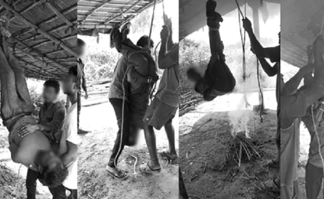 2 T youths hung upside down on suspicion of theft