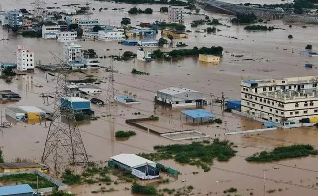 Floodwater Level Rises Again in Vijayawada