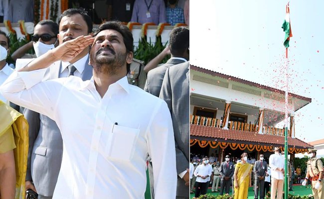 AP celebrates Formation Day, Jagan hoists tricolour